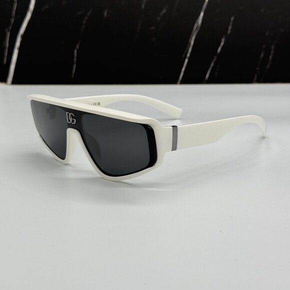 NEW DOLCE&GABBANA DG6177 3312/87 SUNGLASSES SHIELD WHITE DG6177 331287 UNISEX main image 6